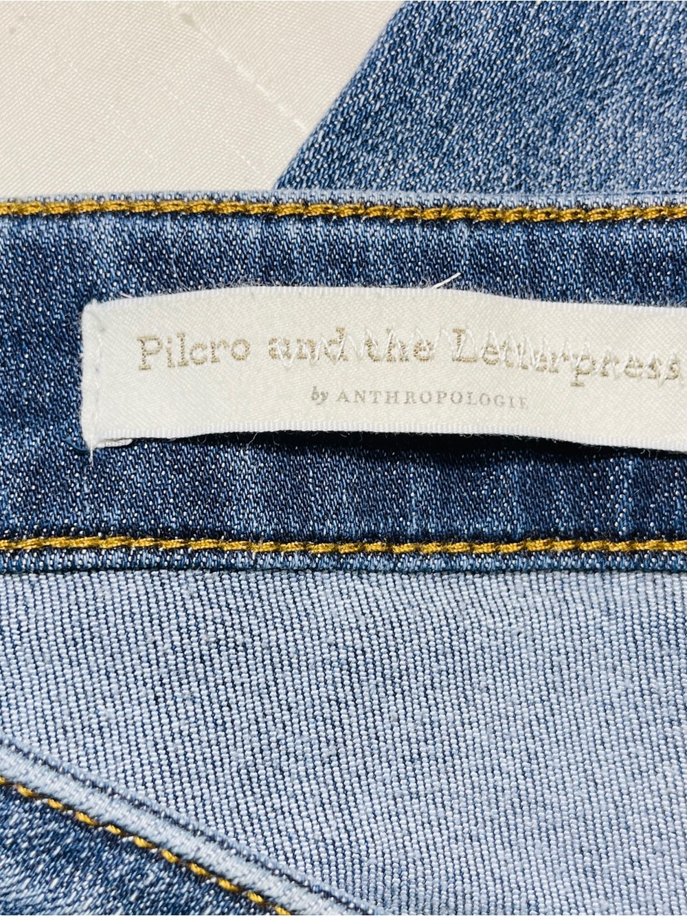 Pilcro Skinny High-Rise Button-Fly Blue Jeans - Picture 7 of 7